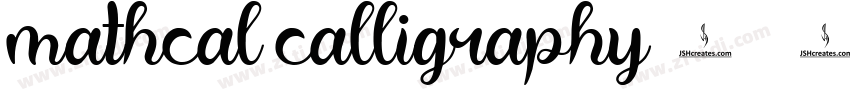 mathcal calligraphy字体转换